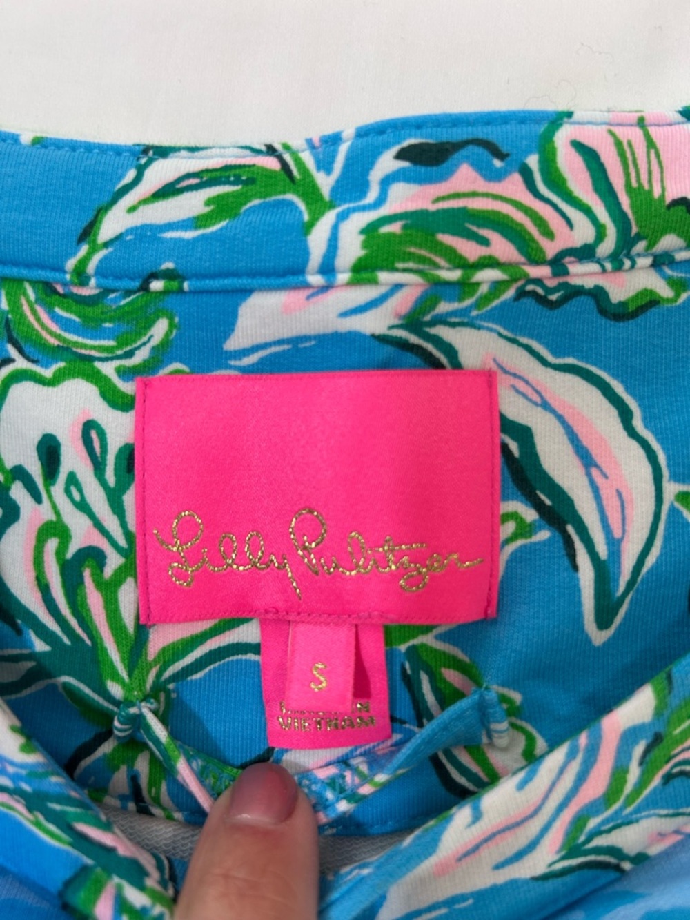 Lilly Pulitzer Harriet Elbow Sleeve Dress in "Cumulus Blue Chick Magnet" S - Picture 12 of 14